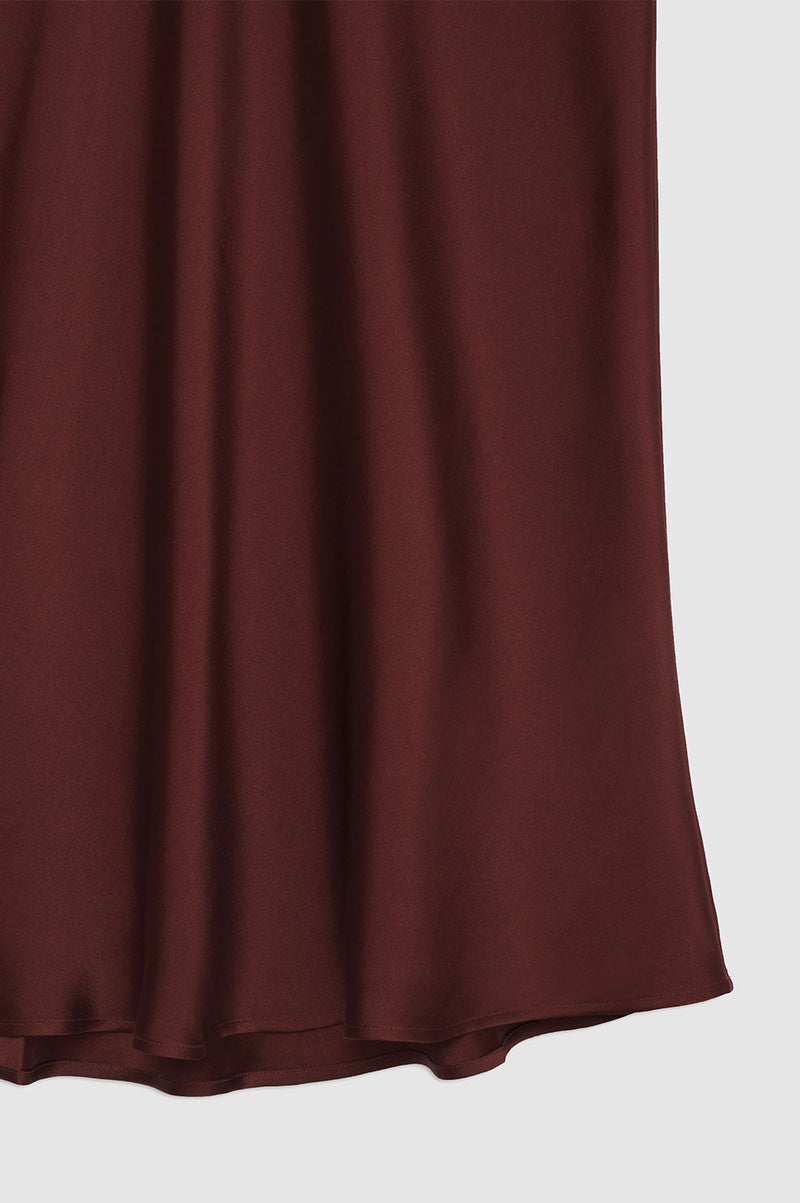 Anine Bing Bar Silk Skirt - Dark Cherry