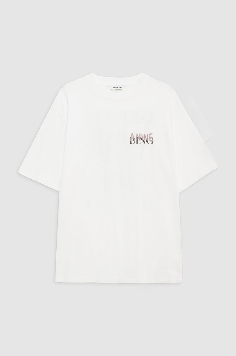 Anine Bing Cason Tee Graffiti - Ivory