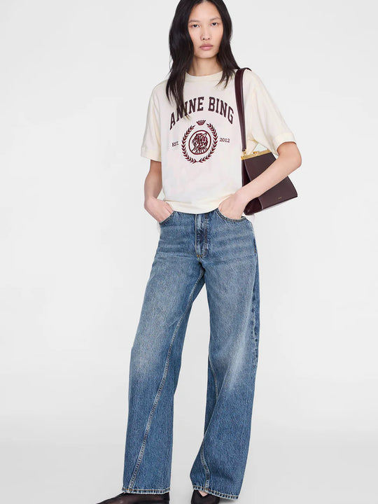 Anine Bing Jaylin Tee Collegiate  -  Cream