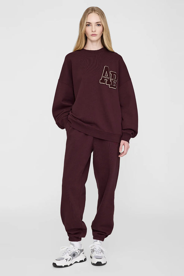 Anine Bing Karter Jogger - Dark Burgundy