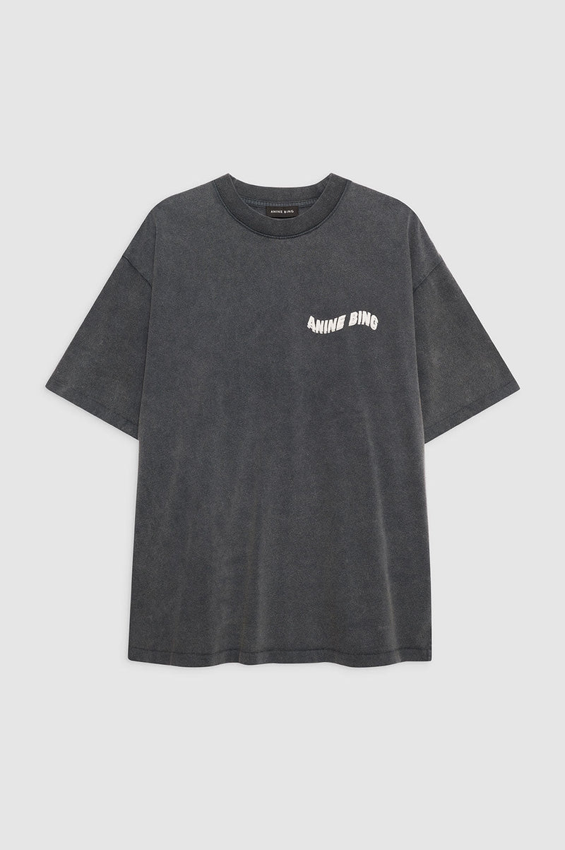 Anine Bing Kent Tee Love - Washed Black