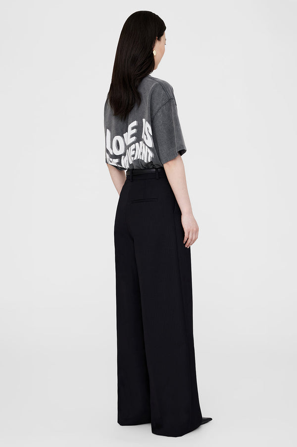 Anine Bing Kent Tee Love - Washed Black