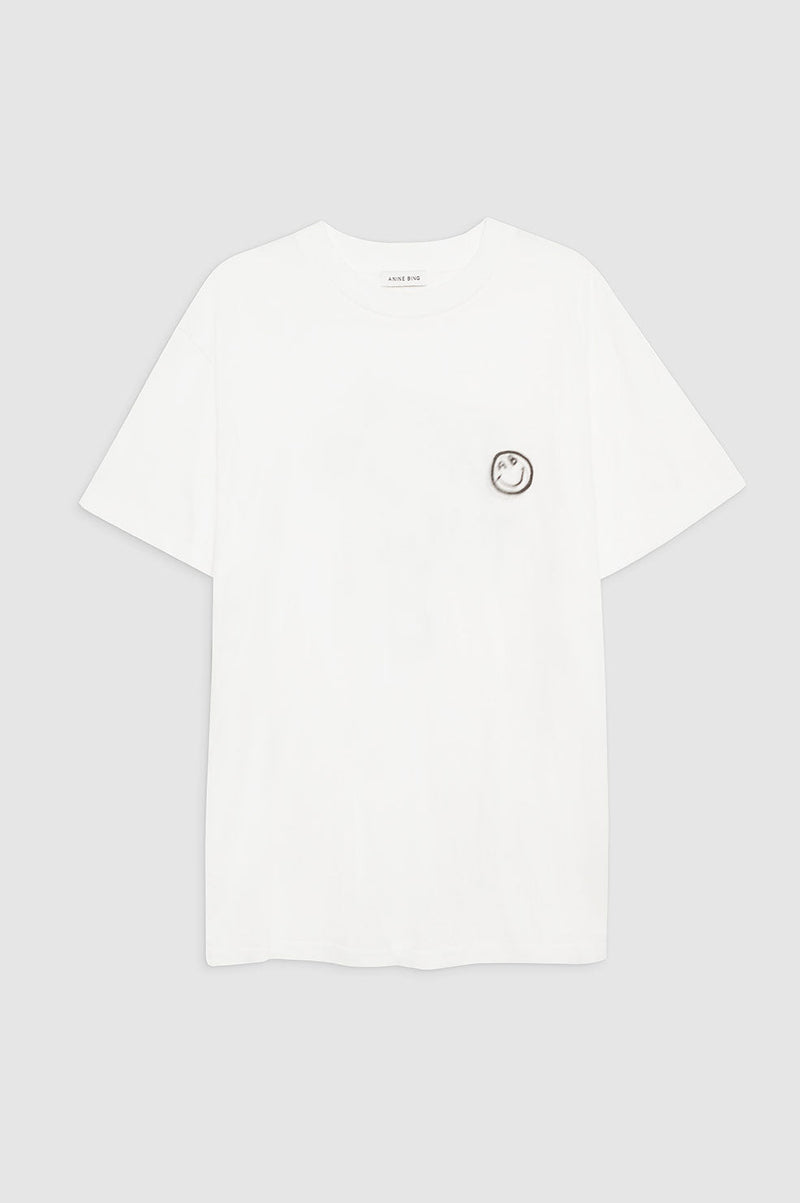 Anine Bing Walker Tee Trip - Ivory