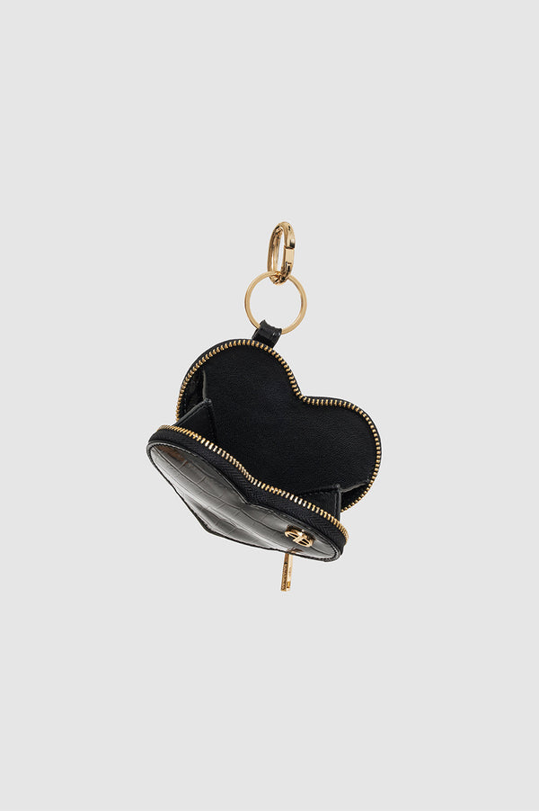 Anine Bing Harriett Coin Purse - Black Embossed