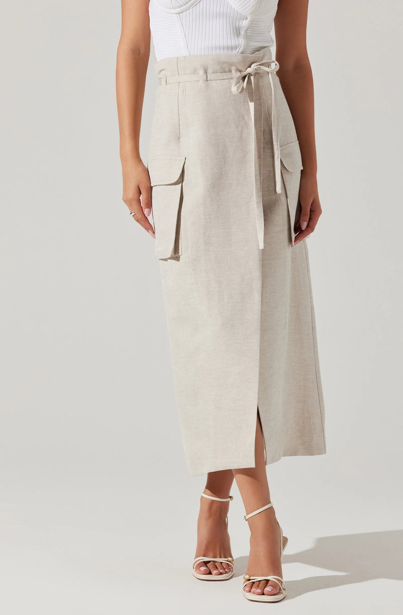 Astr The Label Nara Skirt Oatmeal