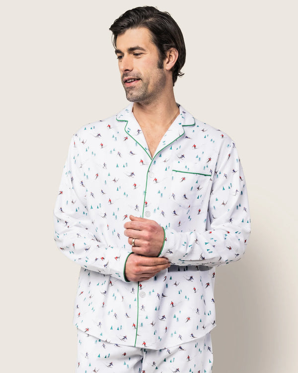 Petite Plume Men's Flannel Pajama Set in Apres Ski