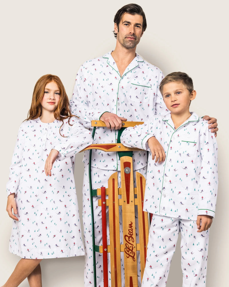 Petite Plume Men's Flannel Pajama Set in Apres Ski