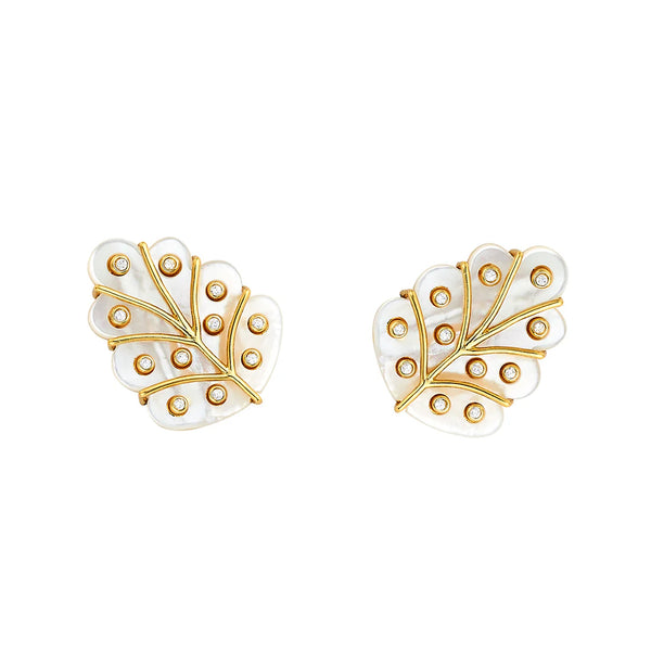 ASHA Helena Stud W/ Mother Of Pearl & Cz