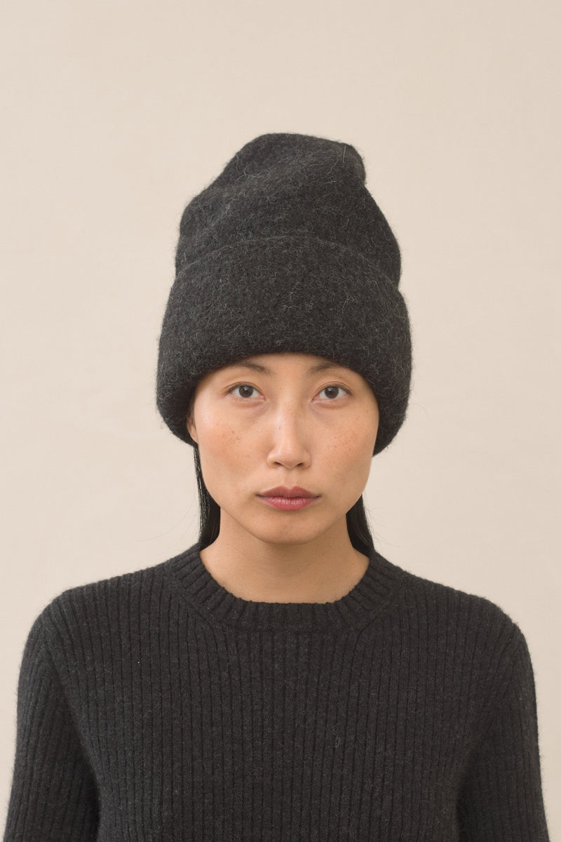 Lauren Manoogian Carpenter Hat Black Melange