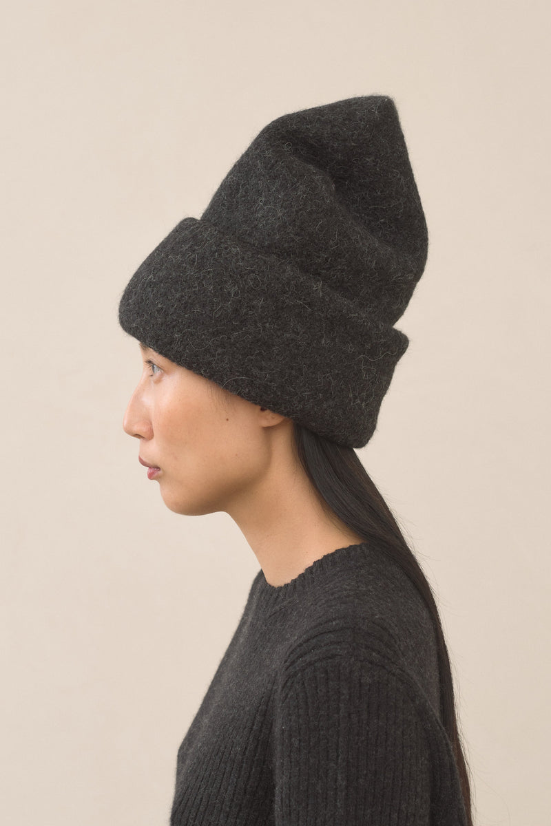 Lauren Manoogian Carpenter Hat Black Melange