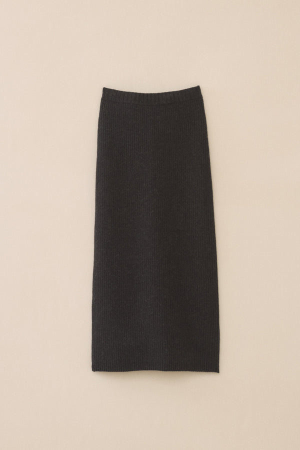 Lauren Manoogian Rib Tube Skirt Black Melange