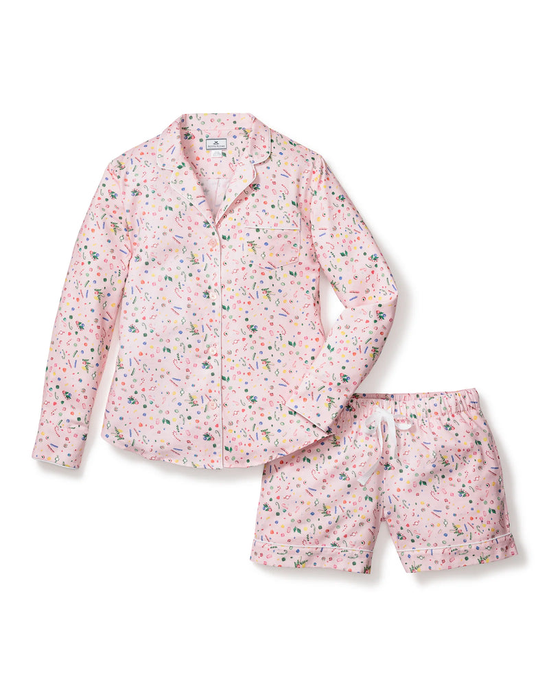 Petite Plume Women's Twill Pajama Set in Vintage Sweets