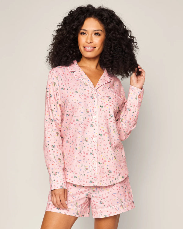 Petite Plume Women's Twill Pajama Set in Vintage Sweets