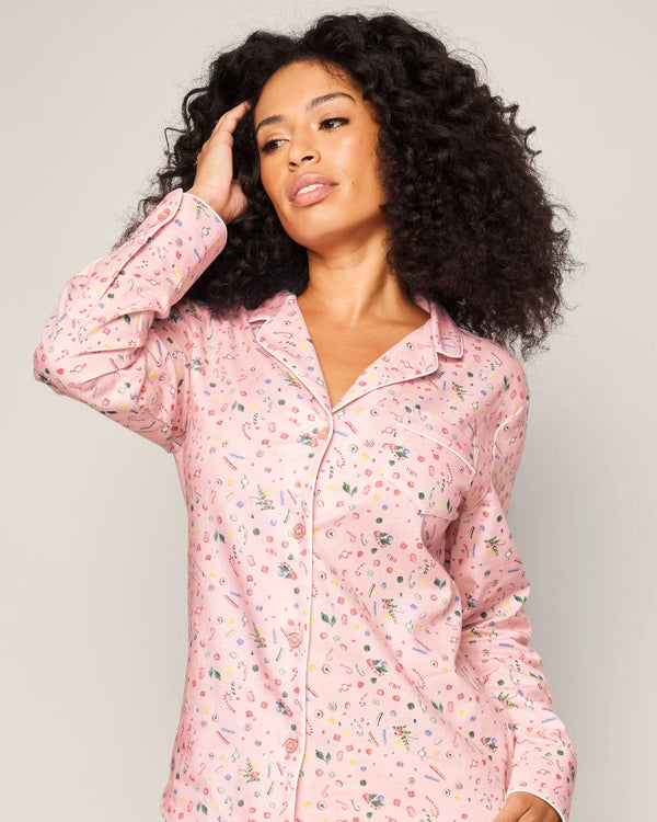 Petite Plume Women's Twill Pajama Set in Vintage Sweets