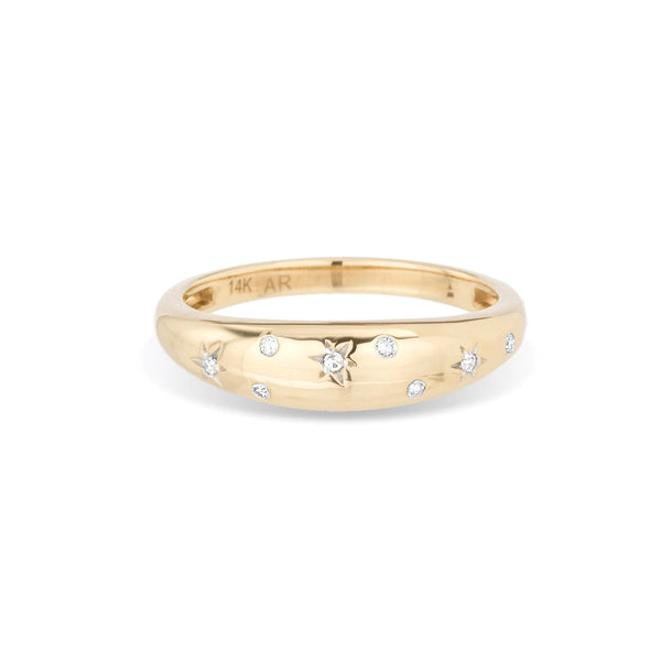 Adina Reyter Celestial Diamonds Small Half Dome Ring