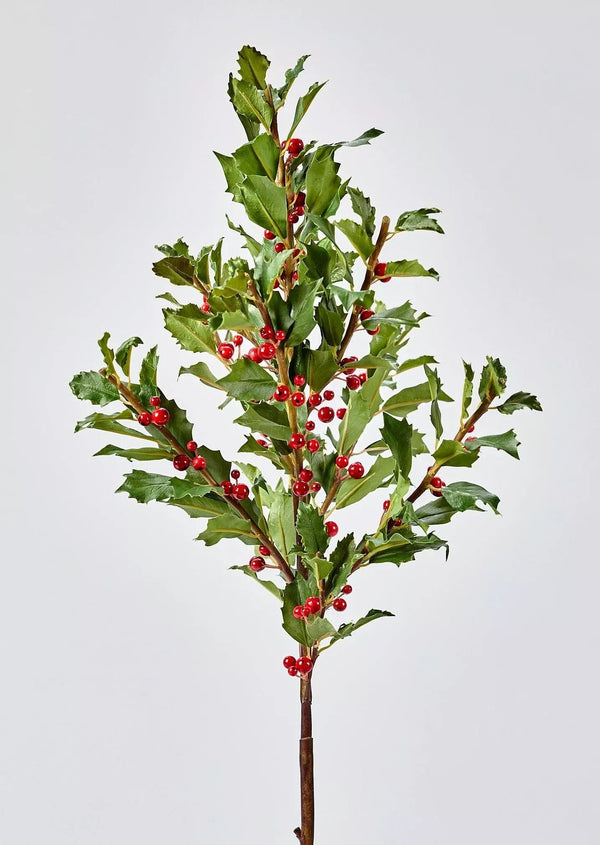 Afloral Faux Holly Branch - 36"