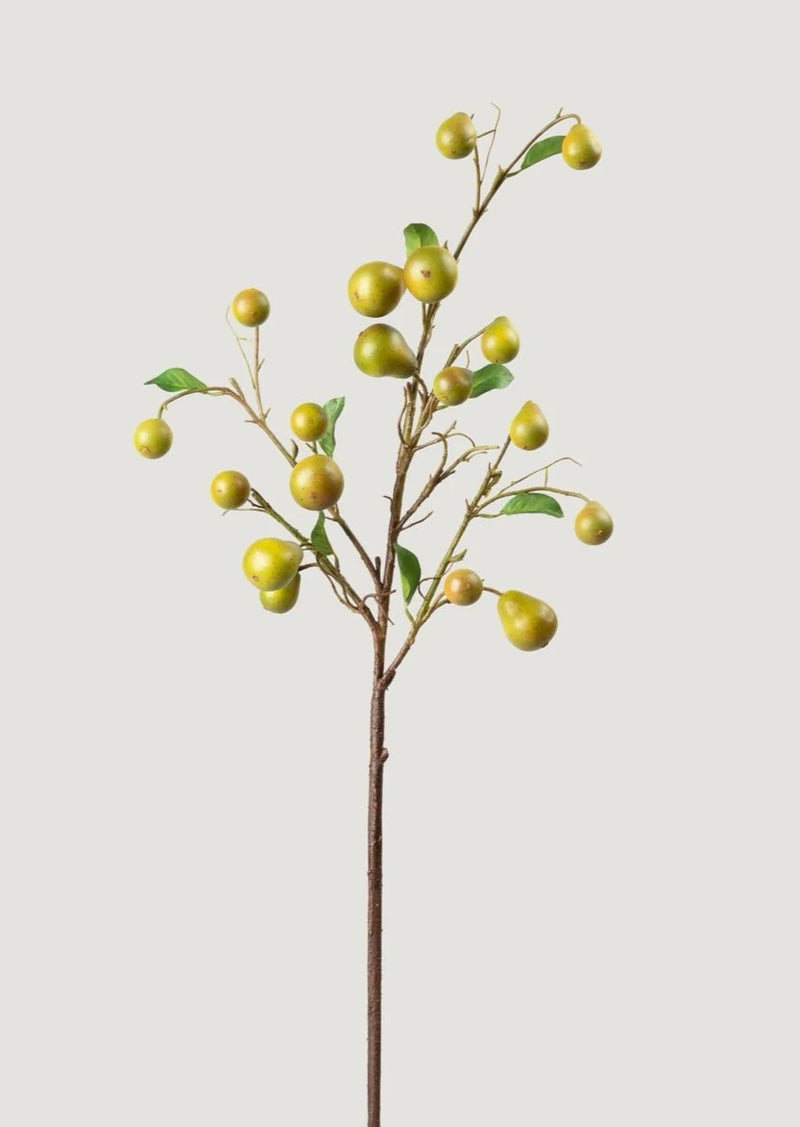 Afloral Faux Pear Fruit Branch - 39"