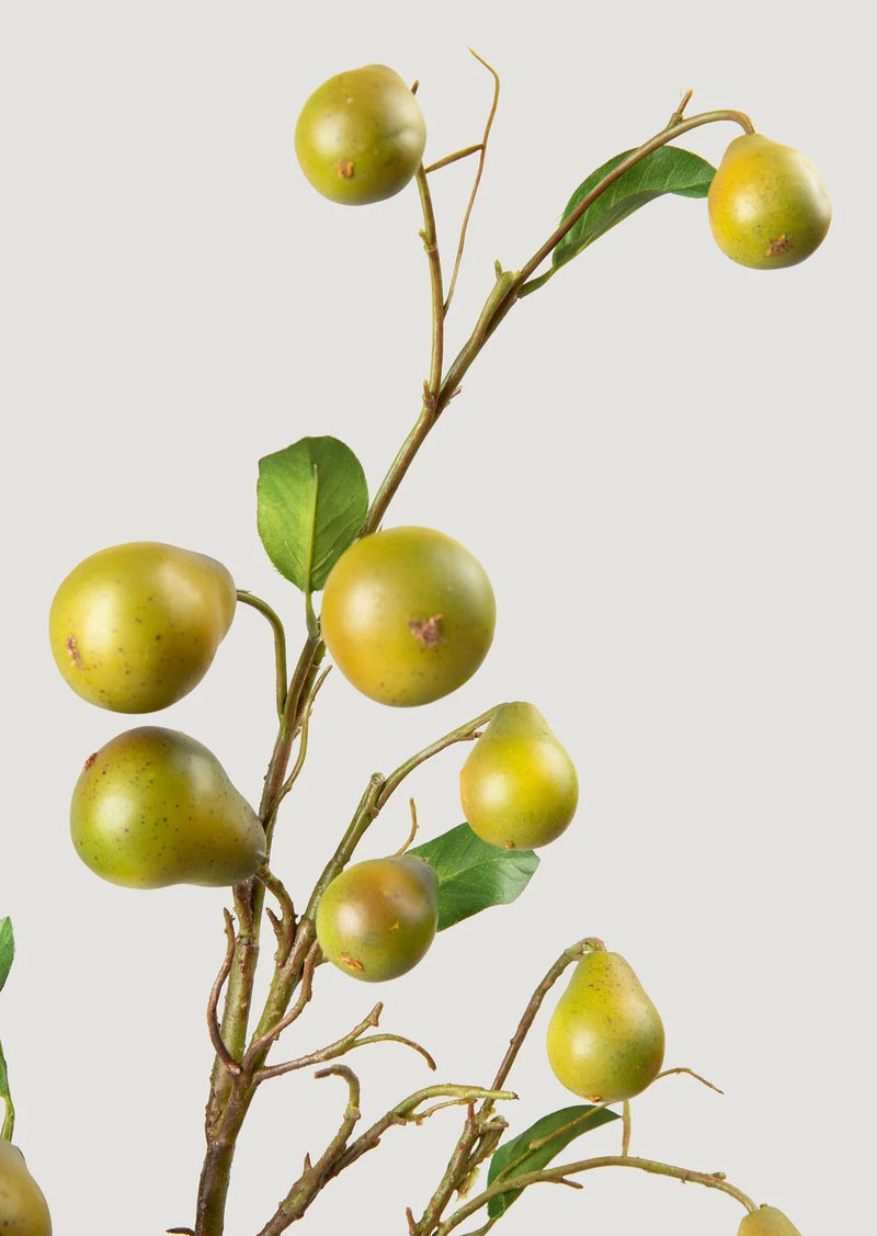 Afloral Faux Pear Fruit Branch - 39"