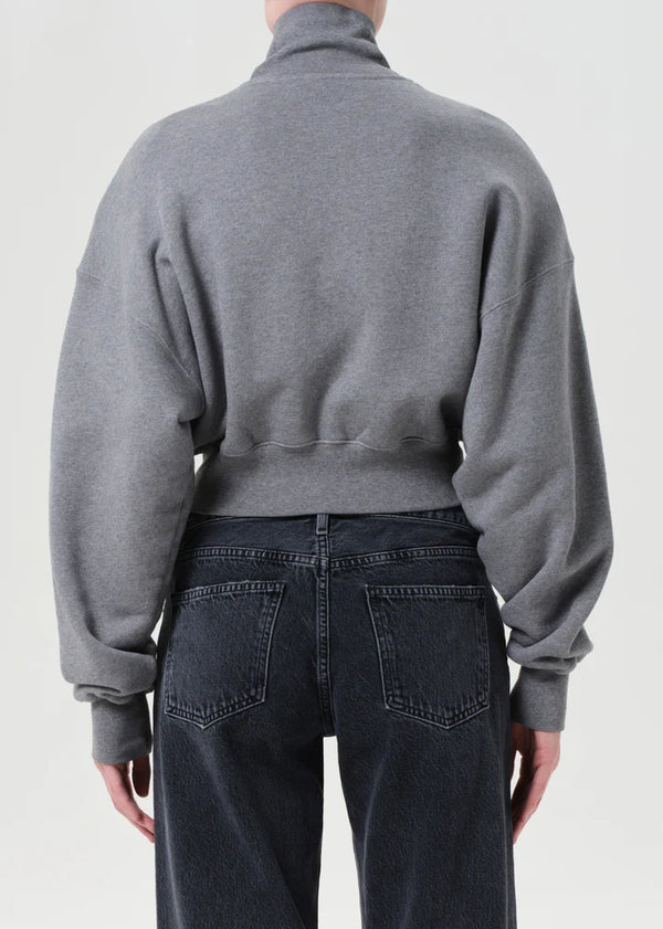 Agolde Darby Zip Up Grey Heather