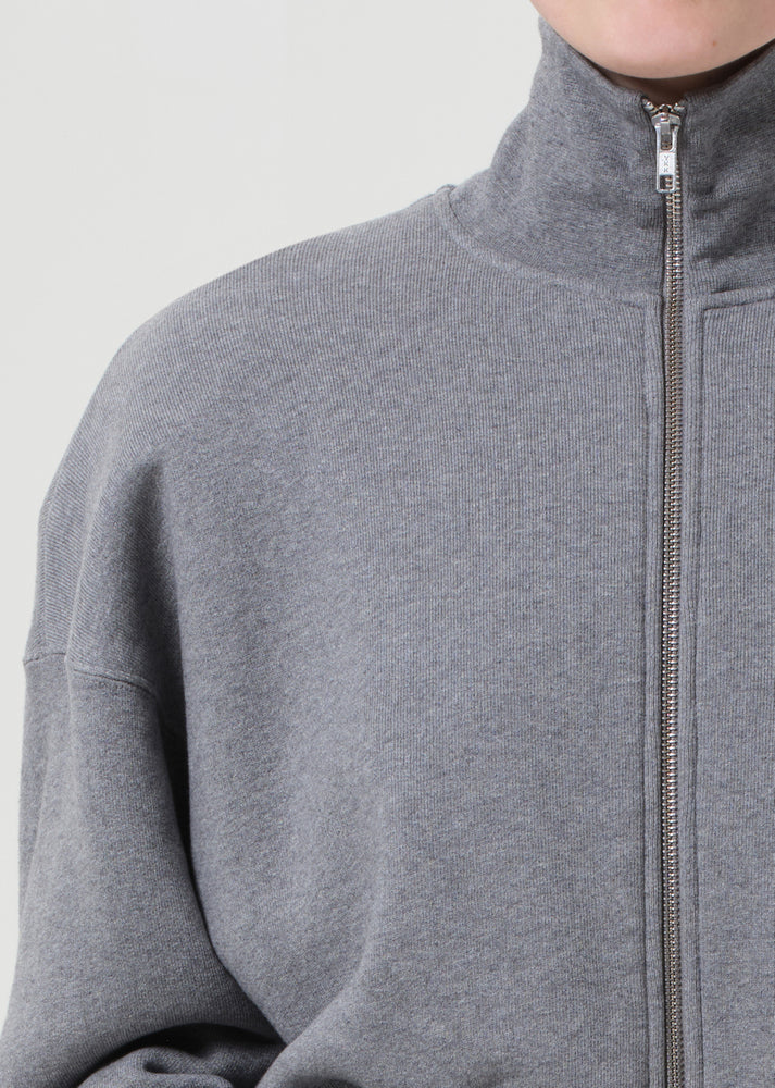 Agolde Darby Zip Up Grey Heather