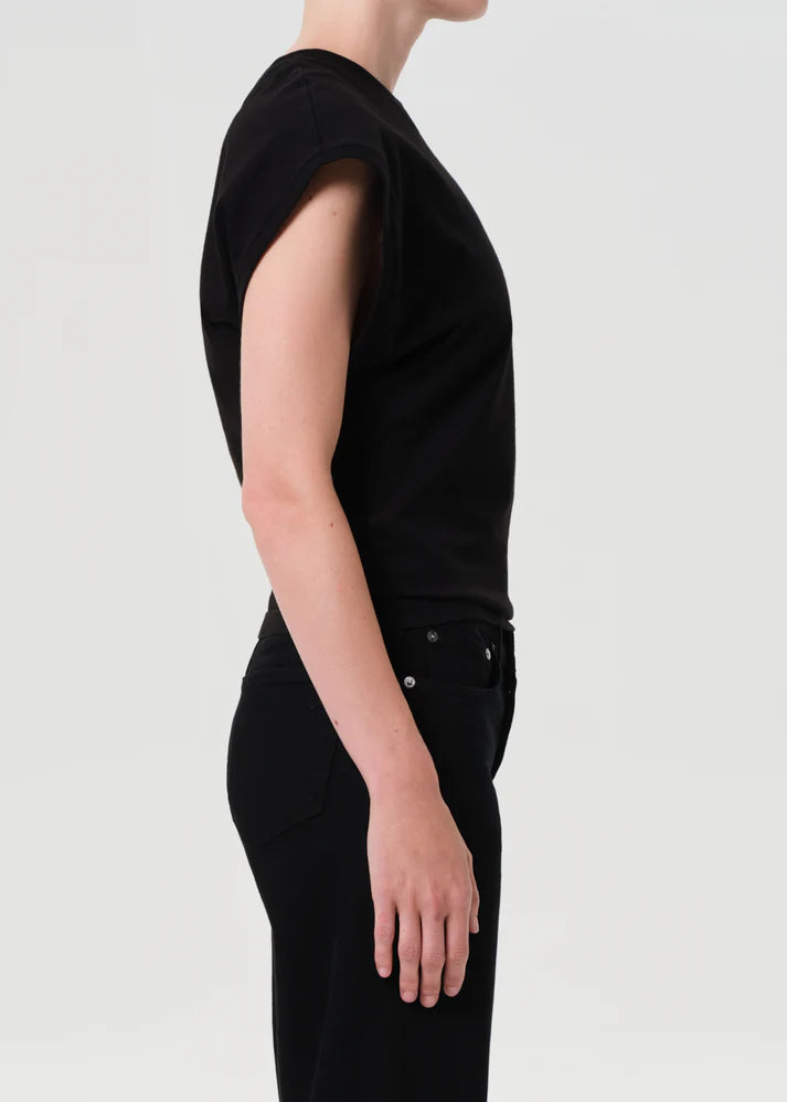 Agolde Meg Tee Black