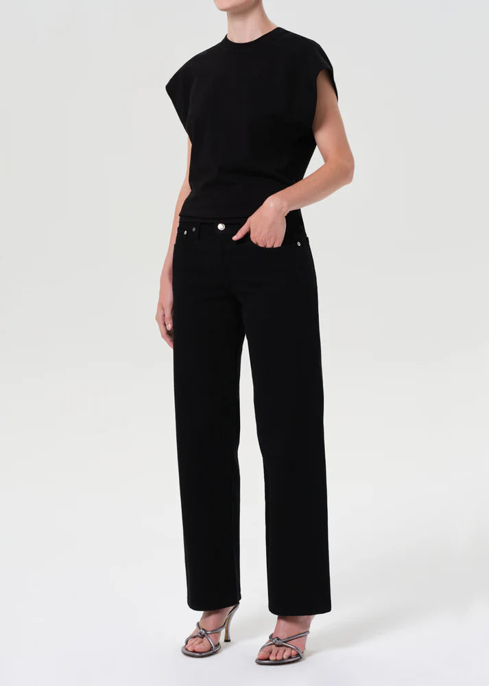 Agolde Meg Tee Black