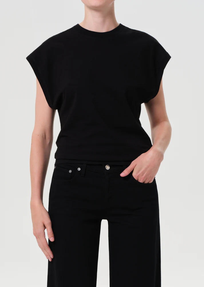 Agolde Meg Tee Black