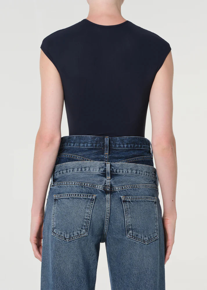 Agolde Nadia Bodysuit In Navy