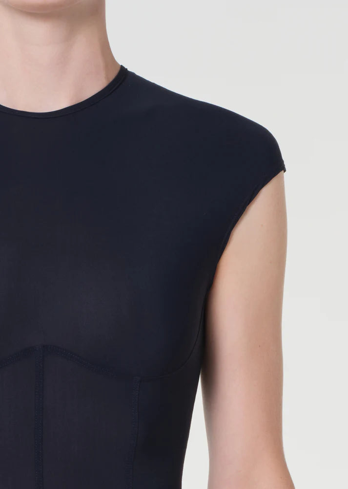 Agolde Nadia Bodysuit In Navy