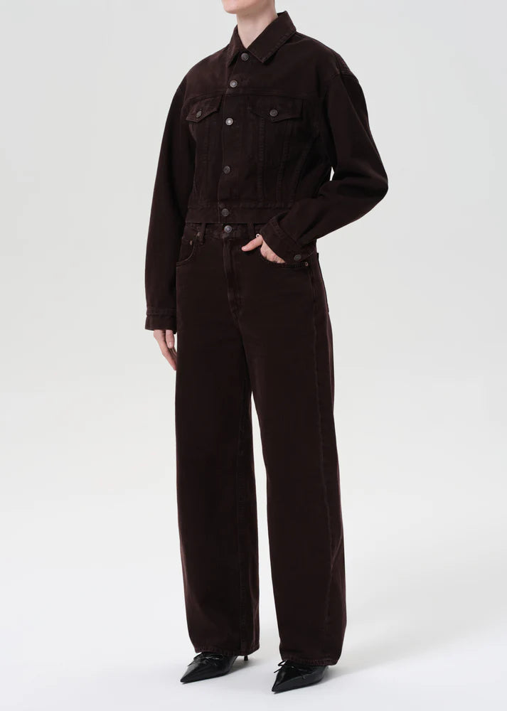 Agolde Radley Jacket In Sloe Berry