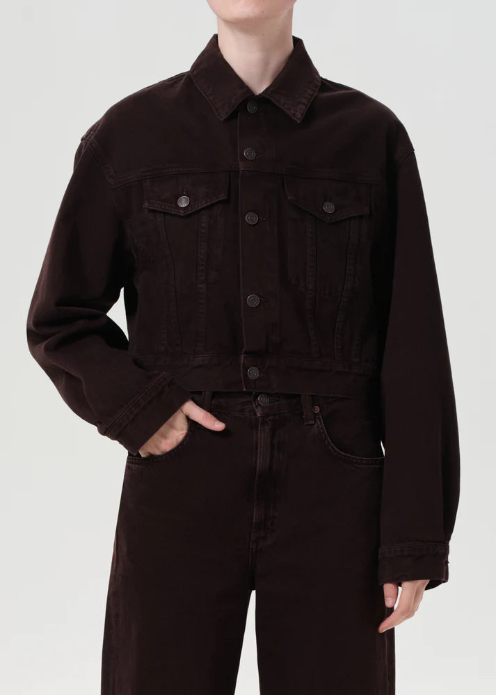 Agolde Radley Jacket In Sloe Berry