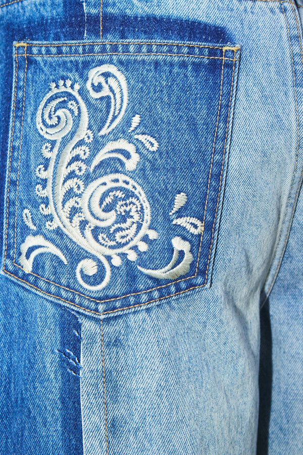Alemais Jacones Spliced Denim Jean