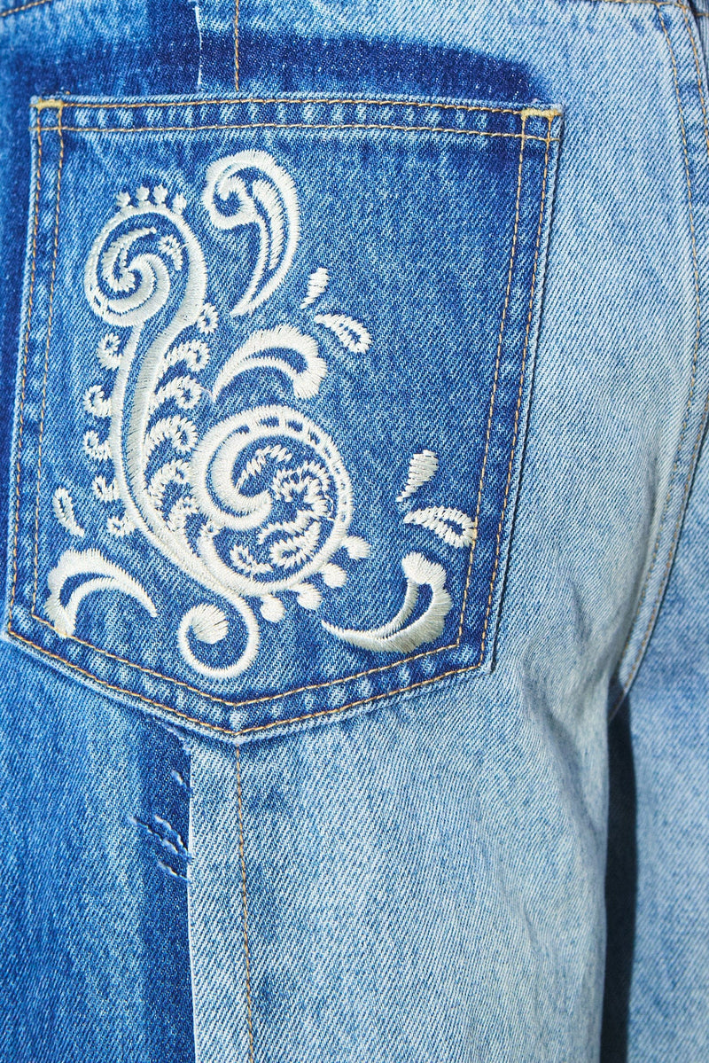 Alemais Jacones Spliced Denim Jean
