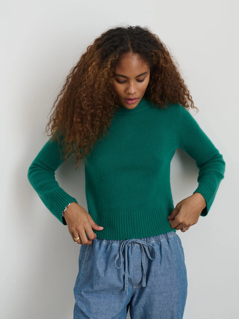 Alex Mill Michelle Sweater in Cashmere Kelly Green