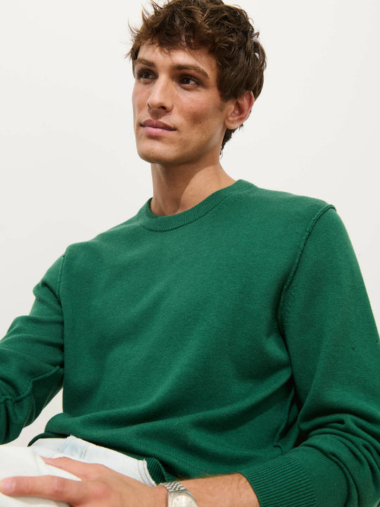 Alex Mill Reverse Seam Crew Evergreen