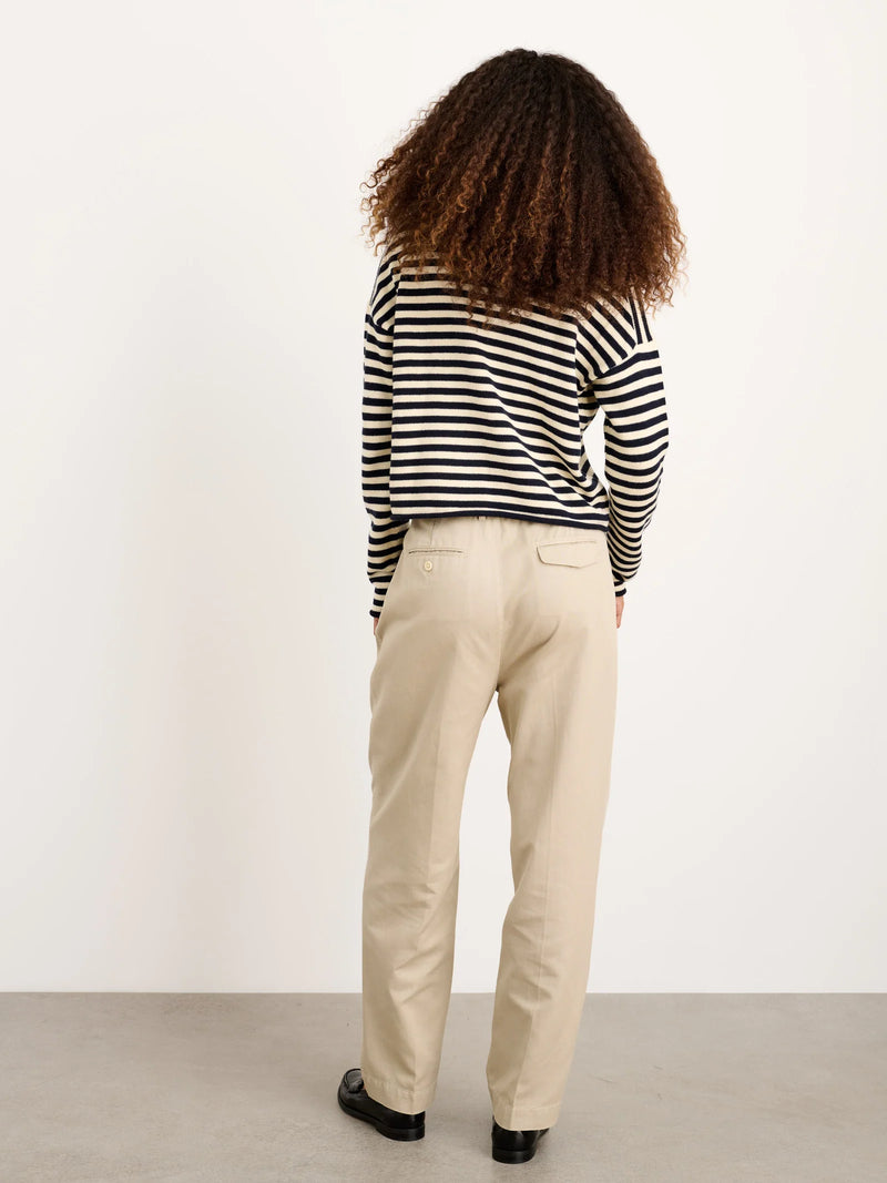 Alex Mill Taylor Striped Cardigan In Cotton Cashmere Navy/Ivory