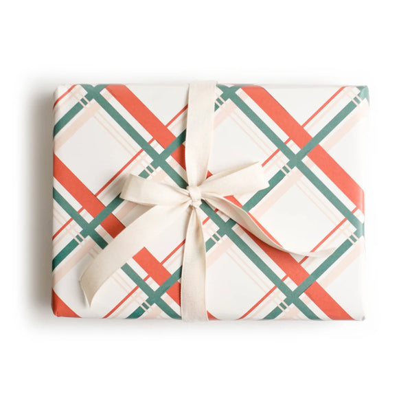 Amy Heitman Vintage Plaid Gift Wrap - Single Sheet