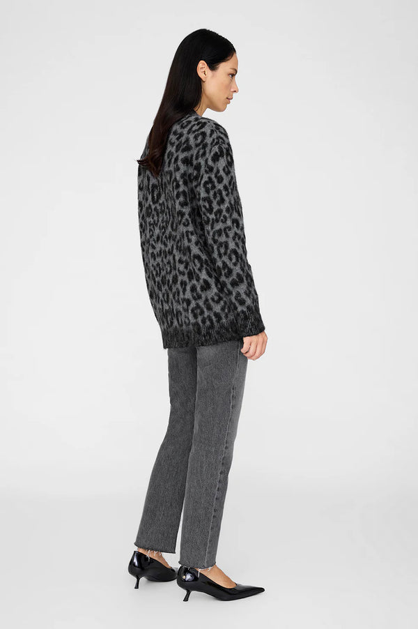 Anine Bing Banks Cardigan - Grey Leopard