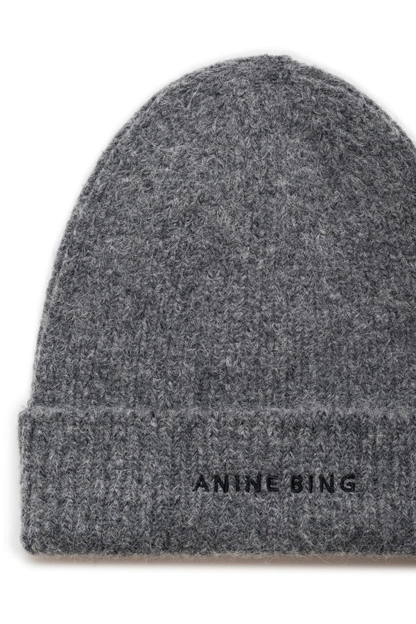 Anine Bing Elia Beanie - Heather Charcoal