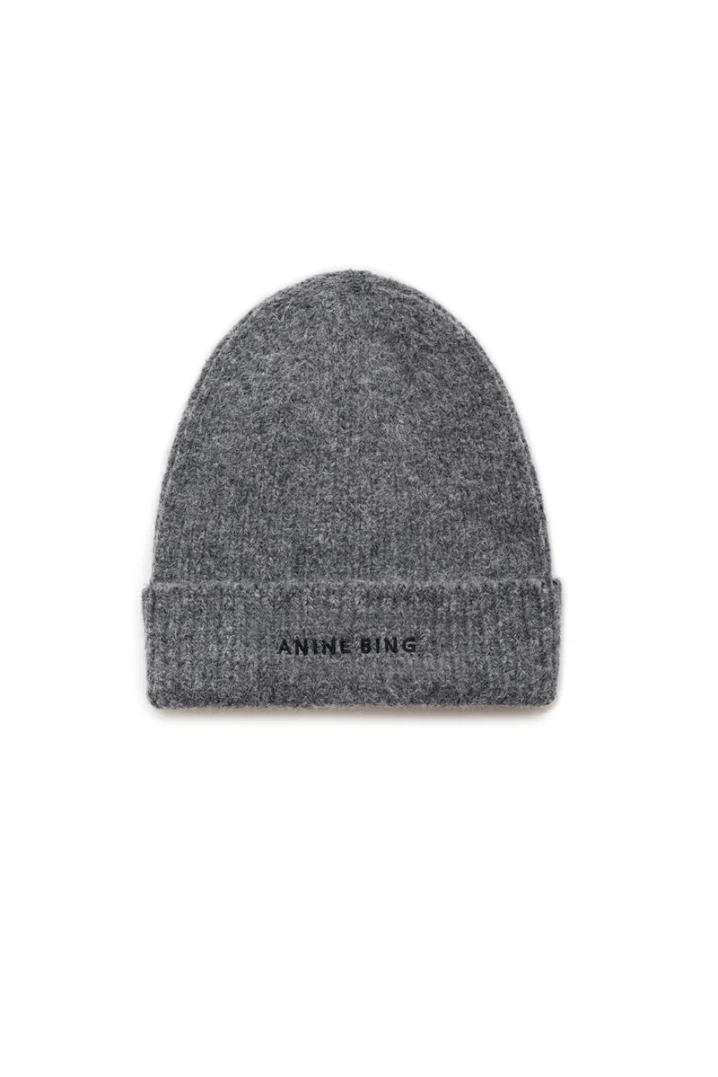 Anine Bing Elia Beanie - Heather Charcoal