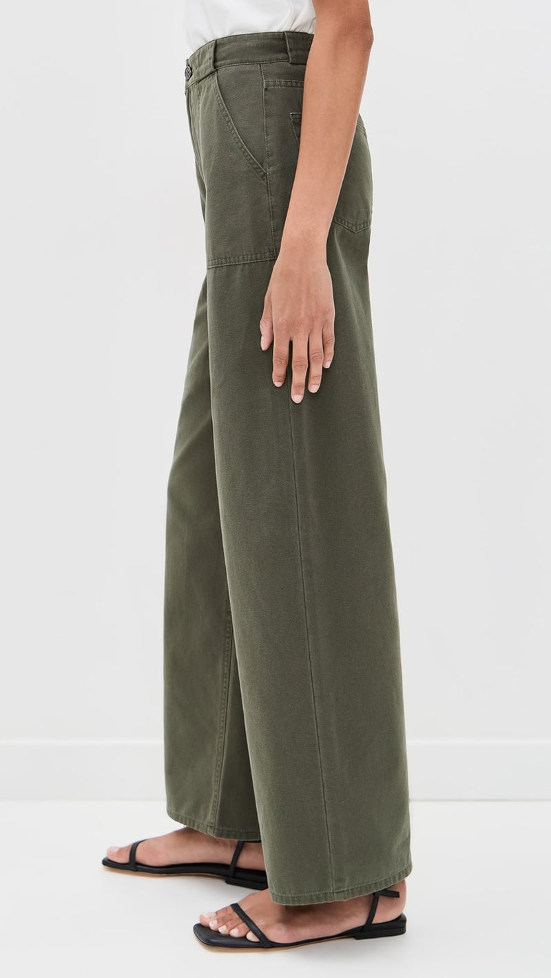 Anine Bing Grayson Pant - Army Green