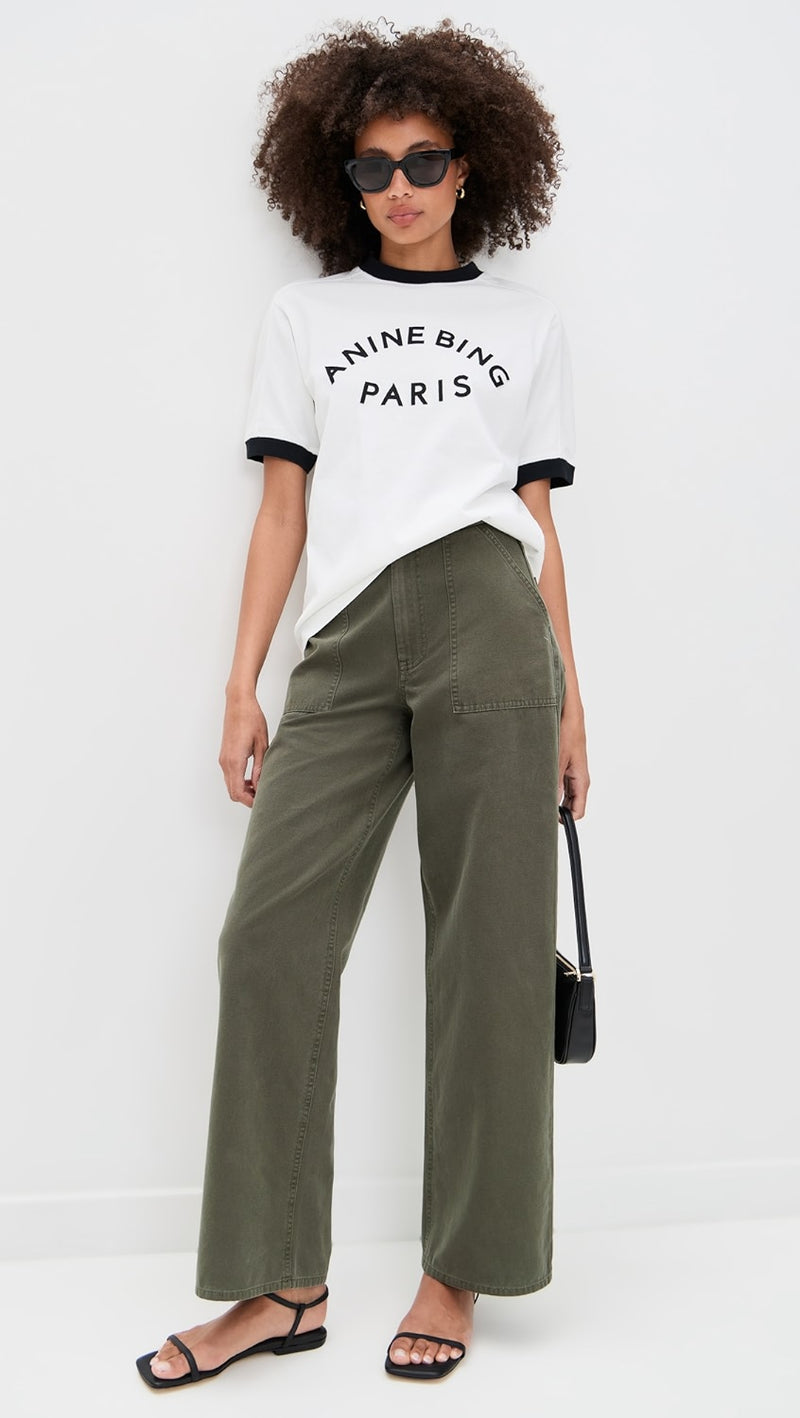Anine Bing Grayson Pant - Army Green