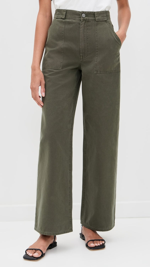Anine Bing Grayson Pant - Army Green