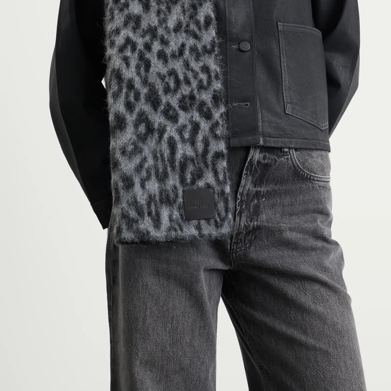 Anine Bing Hannah Scarf - Grey Leopard