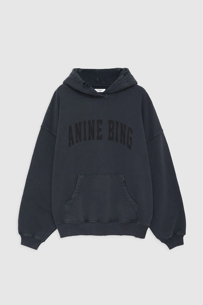 Anine Bing Harvey Sweatshirt - Dark Washed Black