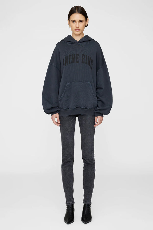 Anine Bing Harvey Sweatshirt - Dark Washed Black