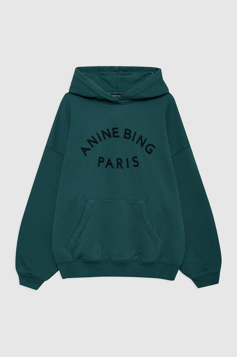 Anine Bing Harvey Sweatshirt Paris - Dark Teal