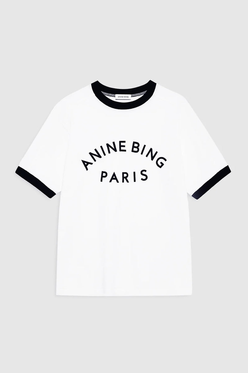 Anine Bing Jaylin Tee Paris - Ivory