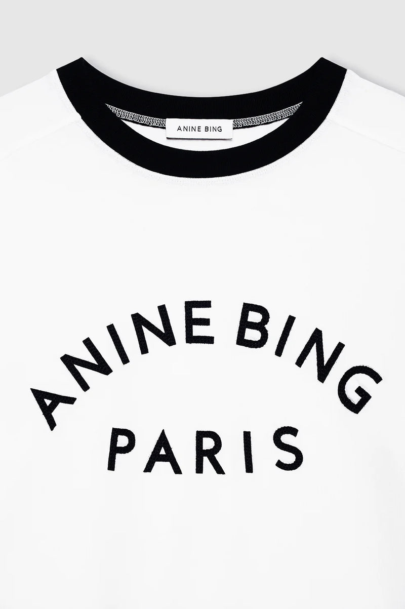 Anine Bing Jaylin Tee Paris - Ivory