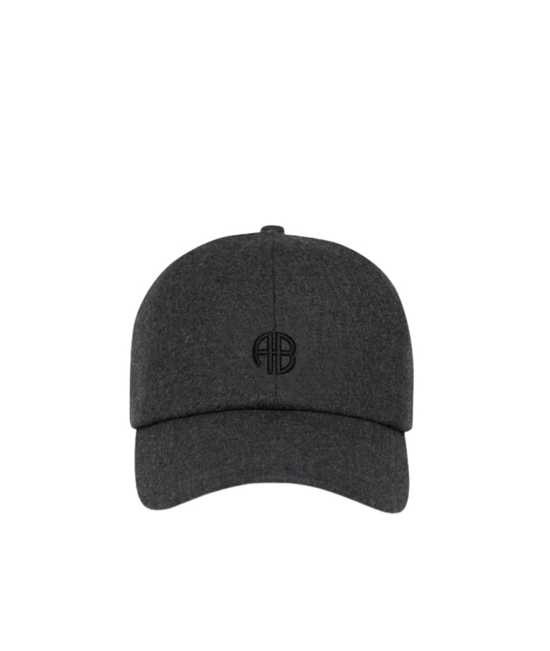 Anine Bing Jeremy Baseball Cap Ab - Dark Heather Grey Wool